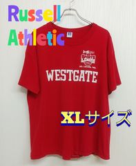 Russell Athletic　ラッセルアスレティック　赤　Ｔシャツ　XL　ポリエステル50％　コットン50％　古着