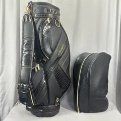 CORAGIO コラッジオ　ワニ柄 キャディバッグ　ブラック　型押し 激シブ クロコダイル柄 鰐革 キャディバッグ CORAGIO コラッジオ