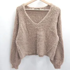 ◇ ⊇ COCODEAL ココディールディ 長袖 シャギーニット サイズ2 ブラウン レディース E  【1412260030014】