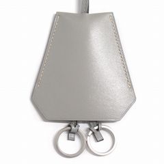 미품 헤르메스 HERMES by Martin Margiela 마르제라기 크로셰트 넥 스트랩 목걸이 키 링 키 케이스 가방 매력 박스 송아지 가죽 □C 각인 1999년제 빈티지 빈티지 ◇9