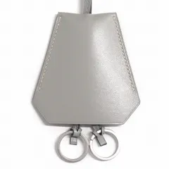 美品 エルメス HERMES by Martin Margiela マルジェラ期 クロシェット ネックストラップ ネックレス キーリング キーケース バッグチャーム ボックスカーフ レザー □C刻印 1999年製 ヴィンテージ ビンテージ ◇9のサムネイル