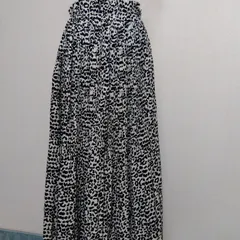 ヒョウ柄 ロングプリーツスカート