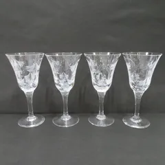  Brierley クリスタル　ガラス　花瓶　サイン有り　重厚　希少品 国産 ガラス花瓶 クリスタル 蘭柄 M 14.5×14.5×23cm ガラス 花瓶
