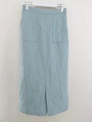 ◇ B MING by BEAMS ビーミング バイ ビームス 膝下丈 ナロー スカート サイズM サックスブルー レディース  【中古】 【1206220000199】のサムネイル