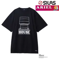 スヌーピー tシャツ Tシャツ サイラス SILAS PEANUTS HOUSE PRINT SS TEE 110232011001 半袖 メンズ レディース 黒 ブラック snoopy ティーシャツ