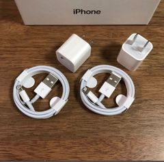 iPhone充電器ライトニングケーブル2本アダプター2個