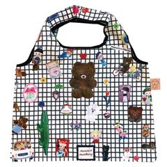 ECOUTE！ マリーニモンティーニ デイリーバッグ チェック エコバッグ エクート くま ワニ いぬ