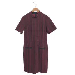 HUGO BOSS ヒューゴボス 半袖ワンピース サイズ:IT46 チェック柄/ハイネック    ブラック/レッド レディース / 240001165230のサムネイル