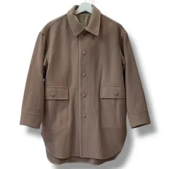 MACPHEE マカフィー トゥモローランド オーバーサイズシャツジャケット サイズ36 ベージュ 厚手 ウール ハーフコート 膝上  NO 12-07-04-07702 レディース 冬 ゴーゴー古着久喜倉庫店鴻166のサムネイル