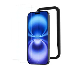 【新着商品】/ iPhone 15 用 iPhone 強化ガラス 保護フィルム ガイド枠付き 16 指紋防止 高透過率 衝撃吸収 ガラスフィルム 2枚セット アイフォン16 / NIMASO アイフォン15 対応（6.1インチ） DSP24G1438