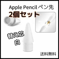 Apple pencil ペン先 アップル ペンシル 替え芯 2個 白