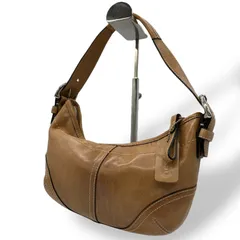 COACH ホーボー ワンショルダーバッグ レザー ハーフムーン ブラウン