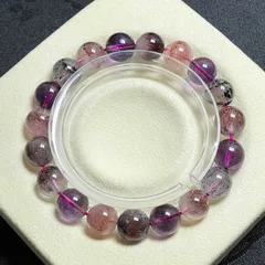 天然水晶★【スーパーセブン】★ブレスレット 天然石9.9-10.3mm ZB7097