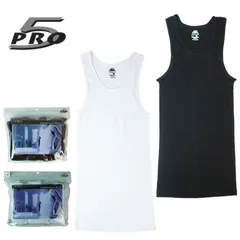 新品 プロファイブ PRO5 3PACK COMFORT FIT A-SHIRTS 3パック コンフォートフィット リブ タンクトップ 白 黒 ホワイト ブラック 3枚セット 3枚組 男女兼用 袖なし 無地 ノースリー インナー トップス
