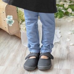 【ライトブルー】デニムライクリボンレギンス TAK キッズ キャサリンコテージ
