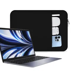 【特価商品】Surface/Laptopラップトップスリーブケース（ブラック、前面ポケット） インナーバッグ タブレット 第5/4/3世代 12.9 Pro 13/iPad 14/Pro 13/Pro Air Air MacBook MacBook 対応 ケー