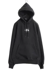 【お得なクーポン配布中!】 ノースフェイス スウェット フード パーカー メンズ M 古着 プルオーバー 裏起毛 アウトドア ボックスロゴ 刺繍 トレーナー ブラック 厚手