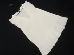 BANANA REPUBLIC バナナリパブリック Vネック フリル ブラウス シャツ sizeM/白 ■◆ レディース