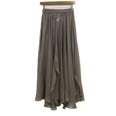 リリーブラウン ロングスカート ボトムス ギャザー フレア ラメ レディース ONEサイズ チャコール LILY BROWN 【中古】