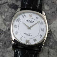 ロレックス チェリーニ 4233 ホワイト 白文字盤 メンズ WG K18 金無垢 2005年 ROLEX Cellini