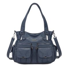 [KL928] ハンドバッグ レディース ショルダーバッグ 斜めがけバッグ PU 人気 3way 大容量 トートバッグ A4対応 斜め掛け 手提げ 通勤カバン (ライトブルー(5739)) 1