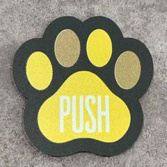 【送料無料】「PUSH」「PULL」「押」「引」「CLOSED」「締切」肉球サインプレートドアサインGOLDカラー プル CLOSED 玄関 ドアプレート 看板 表札 表示板 標識