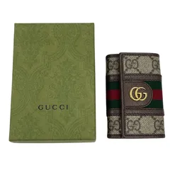 GW限定お値下げ　GUCCI GG シェリーラインキーケース GUCCI】グッチ キーケース シェリーライン 6連 レザー ブラウン系