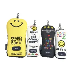 PEARLY GATES パーリーゲイツ 35周年 ヘッドカバー 4点セット ノベルティ ニコちゃん イエロー系 DR/FW×2/UT [240101532605] ゴルフウェア ストスト