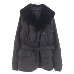 RALPH LAUREN (ラルフローレン) ラムレザー切替 ダブル コート ブラックのサムネイル