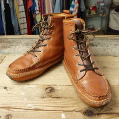 QUODDY リングブーツ モカシン【US8】ブラウン 本革 ハンドメイド QUODDY TRAIL MOCCASIN Quoddy Trail Moccasin クオディ
