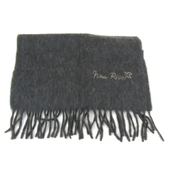 ニナリッチ マフラー 無地 ロゴ ブランド メンズ レディース グレー NINA RICCI 【中古】のサムネイル