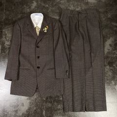 【ARMANI COLLEZIONI】アルマーニ 伊製 イタリア製 6点セット セレモニー シングルスーツ セットアップ 上下 ブラウン系 成人式 卒業式 結婚式（ユーロピンズ＆新品シャツ＆ネクタイ×2 おまけ）No.54