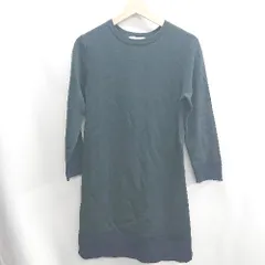 ◇ ⊇ BEAUTY & YOUTH UNITED ARROWS ニット 長袖 膝丈 ワンピース サイズ表記なし ダークグリーン ネイビー レディース E  【1410100004492】