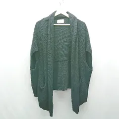 ◇ antiqua ケーブル 起毛 ストレッチ シンプル オシャレ ノースリーブ カーディガン 表記なし ブラック レディース E  【1307260040548】のサムネイル