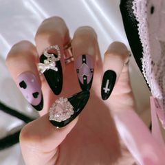 ✦ 訳あり品 ✦ 地雷 量産型 24枚 ネイルチップ 07 ホワイトブルー