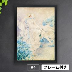 ルイ・イカール限定版・アールデコ/恋の華、希少な額装用画集より ルイ・イカール限定版・アールデコ/赤ずきん、希少な額装用画集