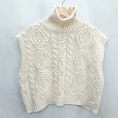 ◇ ⊇ URBAN RESEARCH ITEMS タートルネック 袖なし ニット サイズF オフホワイト レディース E  【1502200007364】
