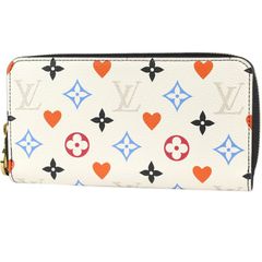 LOUIS VUITTON/ルイ ヴィトン　ゲーム オン ジッピー ウォレット（ラウンド長財布）　ゲーム オン キャンバス　ブロン（ホワイト）　M57491【美品】