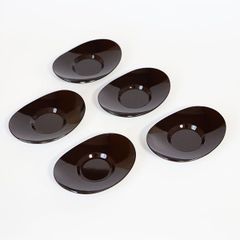茶托 日本製 小判 溜塗り 5枚 茶たく コースター 茶受け 茶器 おしゃれ 来客 業務用 割れない 和食器 業務用漆器 越前漆器 プロ