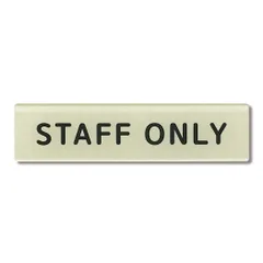 新品 Art Design ドアプレート サインプレート 室名プレート 室内標識 おしゃれ アクリル (ベージュ STAFF ONLY)
