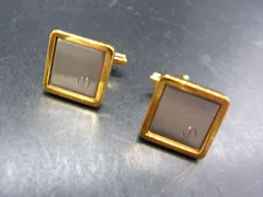 ■美品■ dunhill ダンヒル カフスボタン カフリンクス アクセサリー ゴールド系×シルバー系 DF1817 冠婚葬祭 結婚式 葬式