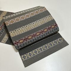 ★美品　袋帯　リバーシブル　幾何学　古典文様★ r087