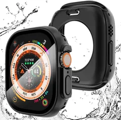 【特価セール】用 ケース ケース 360度全面防水 49mm バンド 水泳・スポーツ専用 Ultra ガラスフィルム Ultra 一体型 apple Watch watch Watch 用 カバー Watch 360フルボディ防水 2/Apple アップルウォ