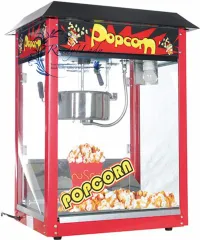 業務用ポップコーンマシン、ノンスティックパン付き電動ポップコーンメーカー、シアタースタイルポッパー、効率的なブラストと内蔵照明