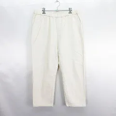 無印良品 良品計画 パンツ ボトムス コーデュロイ テーパード イージー コットン XXL アイボリー ※EKM