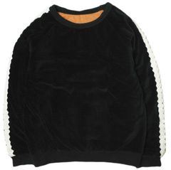 SASQUATCHfabrix. サスクワァッチファブリックス 日本製 15AW ベロアリバーシブルスウェット 15AW-CSL-007 S BLACK/ORANGE トレーナー キルト トップス g21819