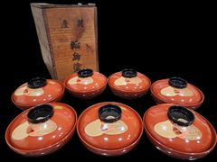 輪島塗 漆器 金蒔絵 蒔絵 華の図 蓋椀 10客 - メルカリ