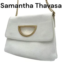 Samantha Thavasa　サマンサ タバサ　ショルダーバッグ　チェーン　チェーンショルダー バッグ　ホワイト　白　フラップ