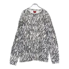 SUPREME (シュプリーム) 22AW Drip Thermal ドリップ サーマル クルーネック カットソー 長袖Tシャツ ブラック/ホワイト