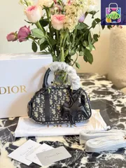 DIOR 2025年春夏新作 D-Vibe East-West ウルトラミニバッグ ? ブルーオブリーク [本日特価|新品未使用品]